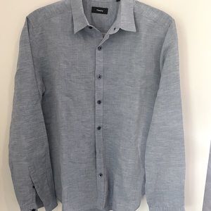Theory Men’s Linen Blend Button Down shirt
